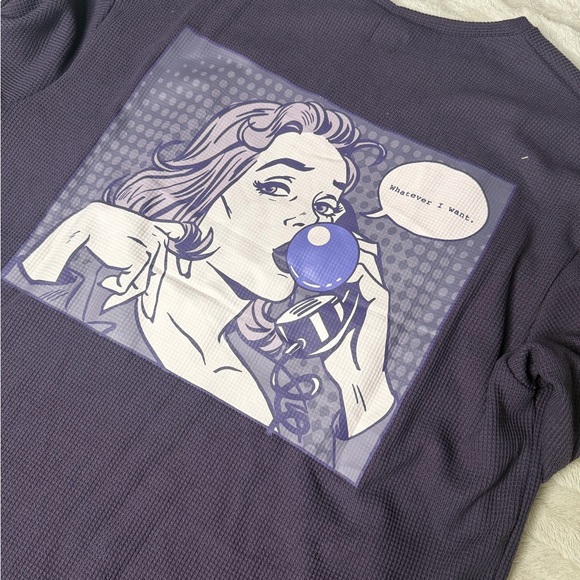 Boys Lie Tops - Boys Lie Waffle Long Sleev